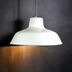 Industrial Pendant Light Large White With Adjustable Cord Industrial Pendant Light Large White With Adjustable Cord